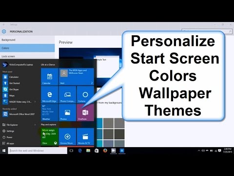 How to Change Windows 10 Start Screen Colors, Background, Wallpaper & Themes - Easy How To