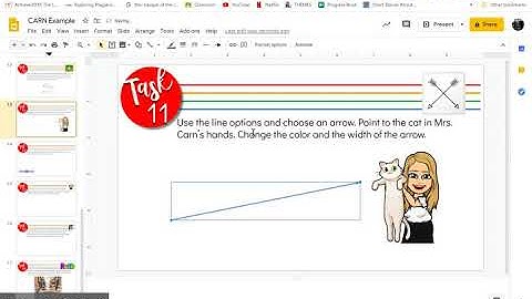 Using Line and Arrow Features in Google Slides