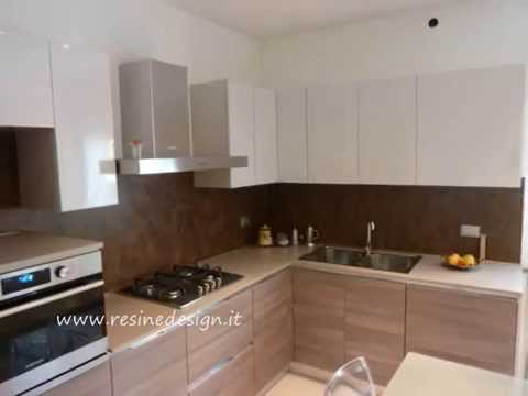 Schienale cucina resina Pittura resina per pareti