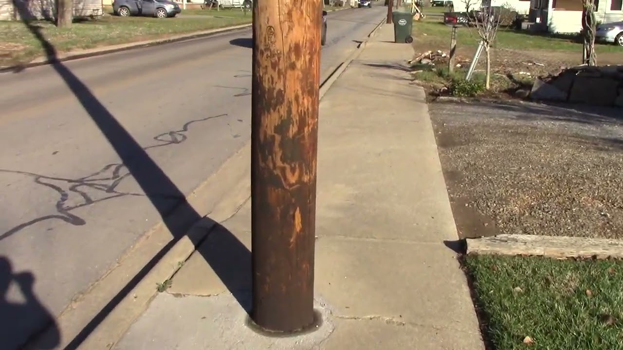 I found the waterline break. The white flags are marker flags for utilities to locate in an area.