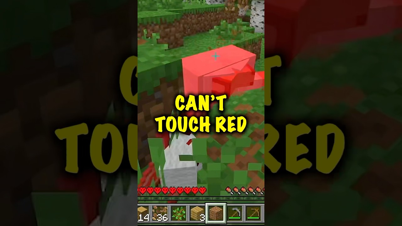 NO Touching RED Challenge #mexo #subscribe #minecraft #fyp