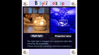 Lampu Tidur Anak | Projector Lamp | Bluetooth Speaker