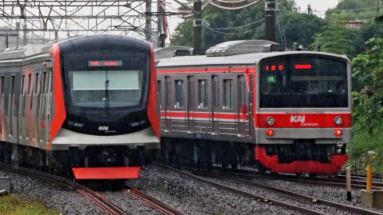 [4K] Stasiun Tambun: Kompilasi Kereta JR 205, TM 6000, CLI-125, CC 206 ...