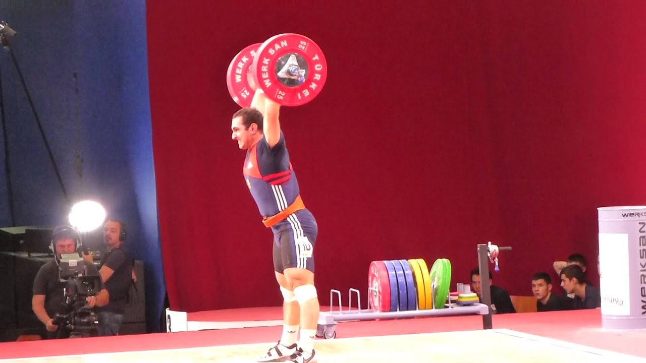WWC 2013 Wroclaw Men 105 kg David Bedzhanyan 225 kg clean and jerk