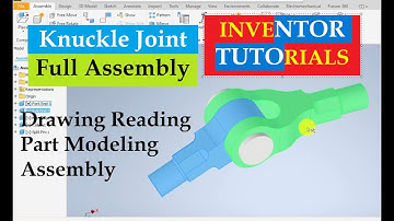 Knuckle Joint - Completely in Hindi (Assembly & Part videos link in Description)  Inventor Tutorials