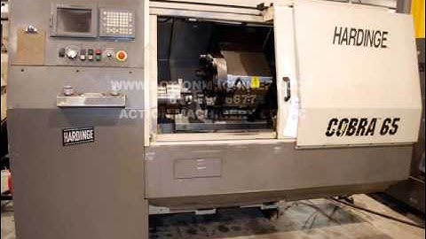 USED HARDINGE COBRA 65 CNC LATHE WITH FANUC 21iT CNC CONTROL, 10" CHUCK