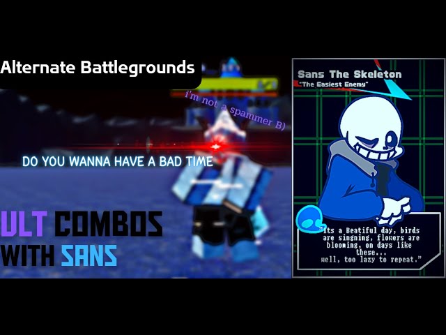 how to use telekinisis for sans in alternate battle grounds｜TikTok Search