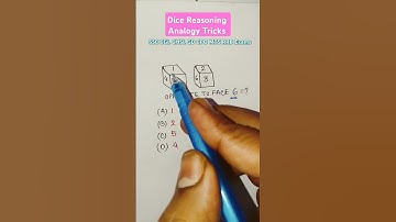 Dice Reasoning || Number Analogy Reasoning Tricks For SSC CGL CHSL GD MTS Exams || #new #shorts