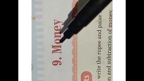 Class 4 Maths Chapter 9 Money