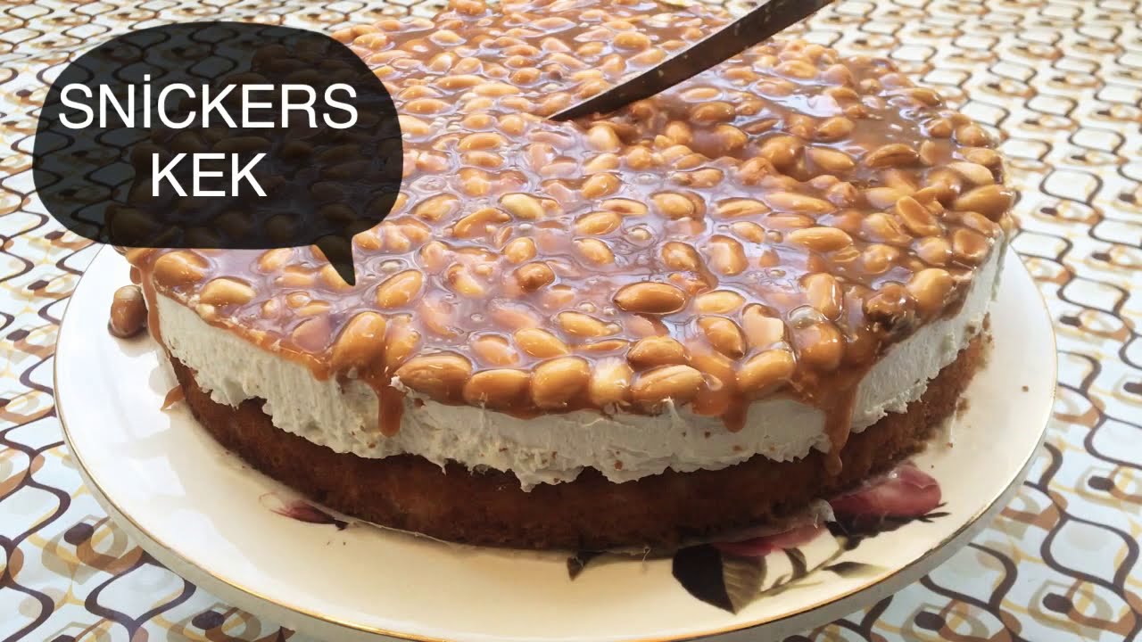 Lezzet Bombası Karamelli Fıstıklı Pasta Diğer Adıyla SNİCKERS #pasta #kek