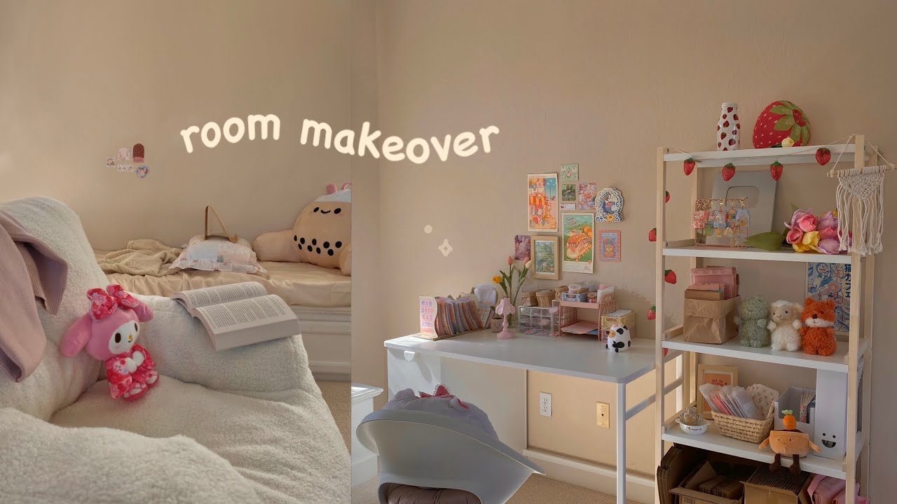 aesthetic and cozy room makeover 🌷 - YouTube