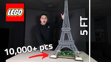 LEGO EIFFEL TOWER 10307 REVIEW + EXCLUSIVE GIFT! TALLEST LEGO SET EVER! (5FT)