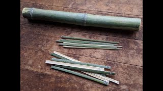 竹箸を作る Making bamboo chopsticks