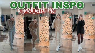 VLOGMAS DAY 22: styling winter outfits + pack with me