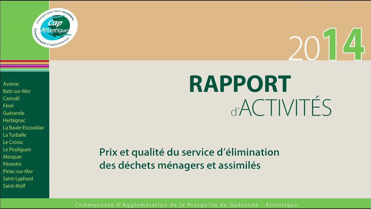 Rapport annuel 2014 sur le prix et la qualité du service