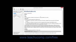 Crystal Reports 2013 Tutorial Evaluation Time Functions Business Objects Training