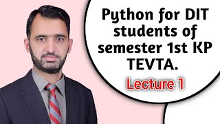 Python for DIT Lecture 1