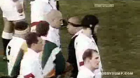 Richard Cockerill stands up to Norm Hewitt Haka in...