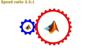 Motion animation using Matlab: Gears (several speed ratios)