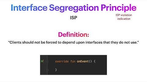 S.O.L.I.D. | Interface Segregation Principle feat. Kotlin
