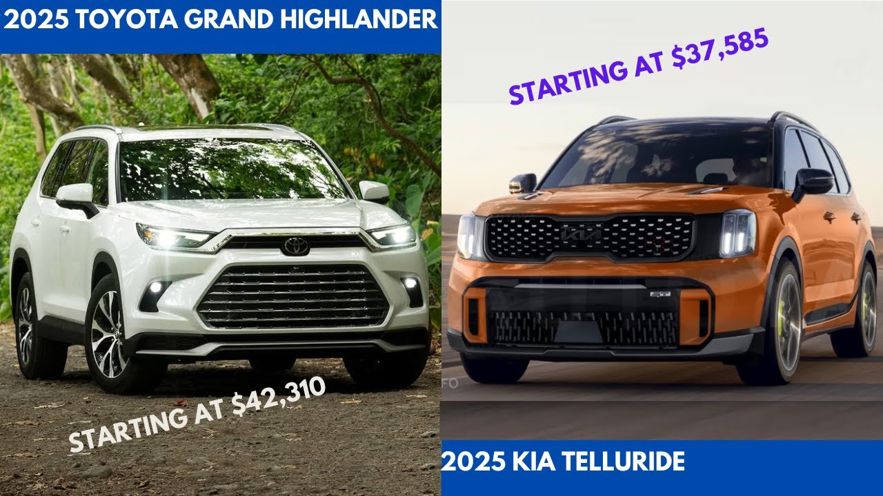 New 2025 Toyota Grand Highlander Vs. 2025 Kia Telluride Comparison ...