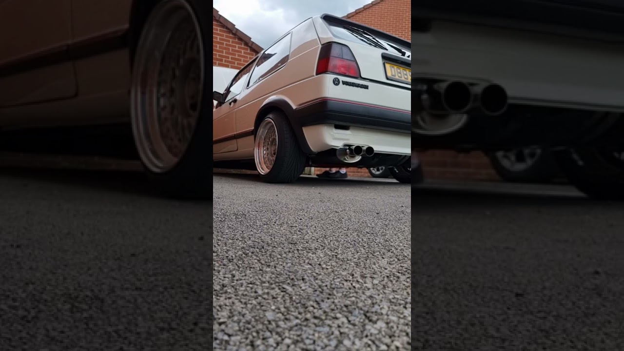 Mk2 Golf R32, 3.2 VR6, Trackslag exhaust system short clip.