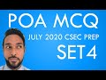 PoA MCQ questions Set 4 | CSEC PoA P1 practice questions | CSEC PoA July 2020 MCQ prep