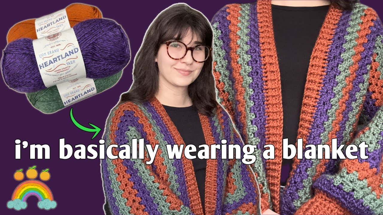 This might be the easiest wearable I will ever crochet | Hexagon cardigan crochet vlog
