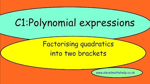 C1 Factorising quadratics - two brackets - AS - alevelmathshelp