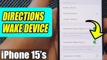 iPhone 15/15 Pro Max: How to Turn On/Off DIRECTIONS WAKE DEVICE On Maps