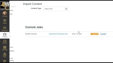 Importing Moodle Backup in Canvas Master Course