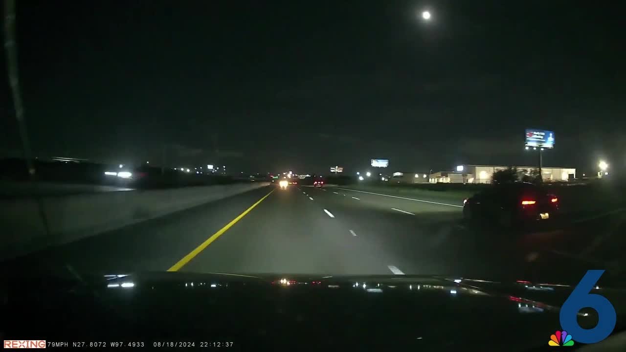 Wrong way driver dash cam footage on I-37 - YouTube