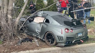Nissan GTR Crash after leaving CCSU car show | Bad Driving Dash Cam