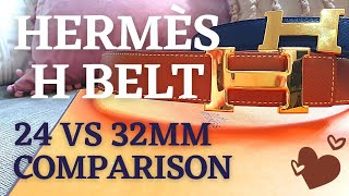 HERMES BELT REVIEW 2018, 24mm vs 32mm, Sizing, modelling shots