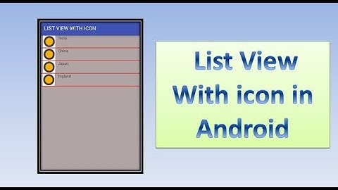 List View With icon in Android,#50