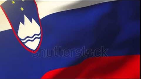 Slovenia flag waving in the wind. Looping sun rises style. Animation loop Stock video by