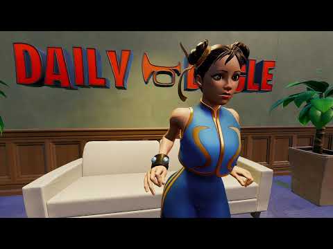 Chun-Li (nostalgia style) doing Party Hips at The Daily Bugle