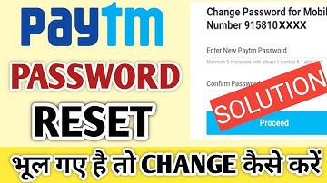 How To Change Paytm App Password Change Paytm Account Password Reset Forgot Problem Solution Solve