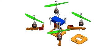 Exploded animation Drone