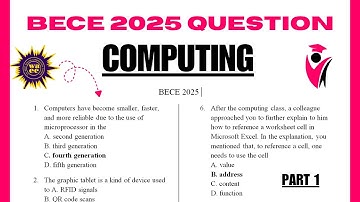BECE 2025 COMPUTING QUESTIONS WITH ANSWERS OBJECTIVES | EASY TO UNDERSTAND – PART 1
