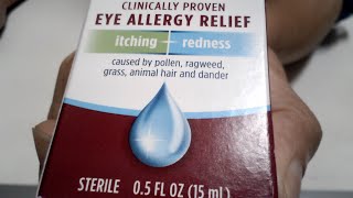 Medicine: Eye Drops, Bausch & Lomb Epcon-A Eye Allergy Relief 0.5 fl oz - December 25, 2023