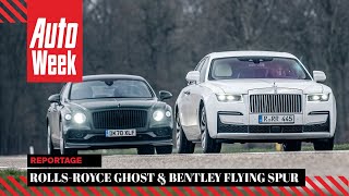 Rolls-Royce Ghost ontmoet Bentley Flying Spur - Reportage - English subtitles