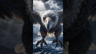 Ancient Eagle on the Ocean,, 😮😯😱 #ai #bird #nature #wildlife