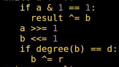 Modular Multiplication of Polynomials in Galois Fields
