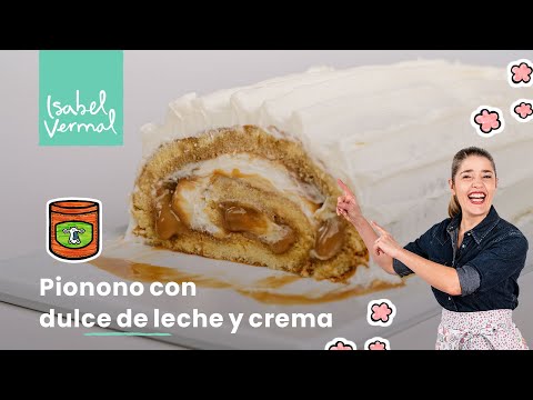 Pionono arrollado con dulce de leche y crema