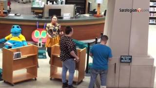 A Friday evening of mini golf in the Clifton Park-Halfmoon Library