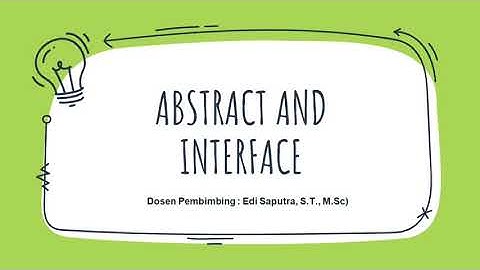 Abstract Class & Interface (Java) - Kelompok 3 (R-003)