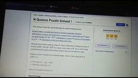 February Long Challenge | N Queen Puzzle Solved! |Codechef | C++