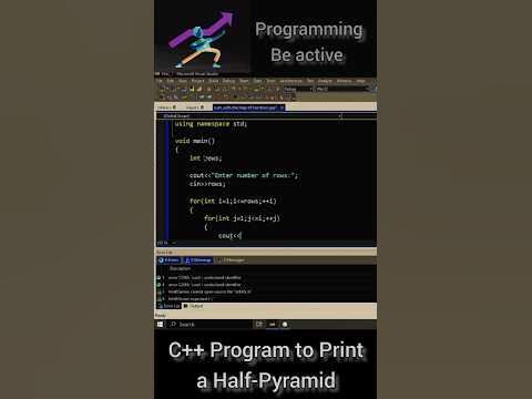 C++ Program to Print a Half-Pyramid Using Numbers #coding #programming ...