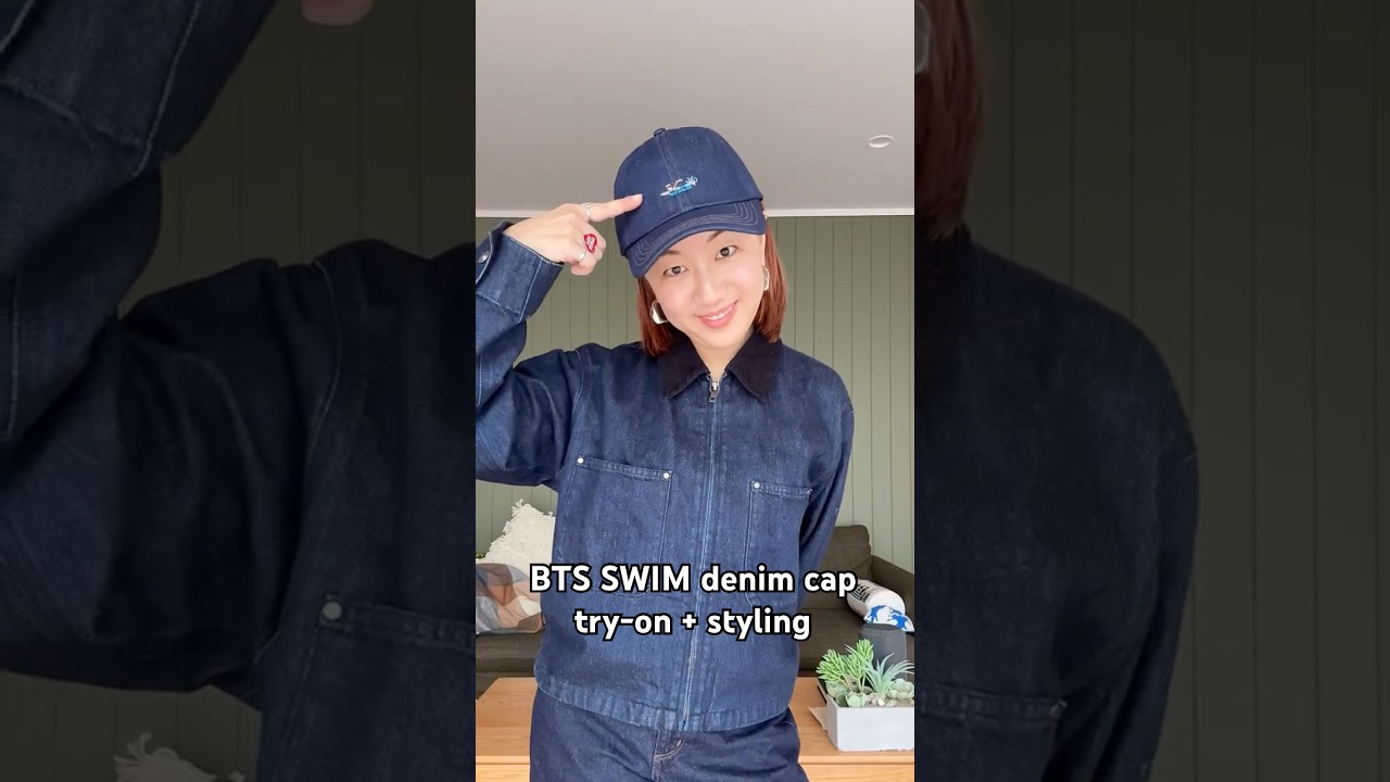 Trying On the BTS SWIM Pixel Art Cap 🏊‍♀️💜 - YouTube